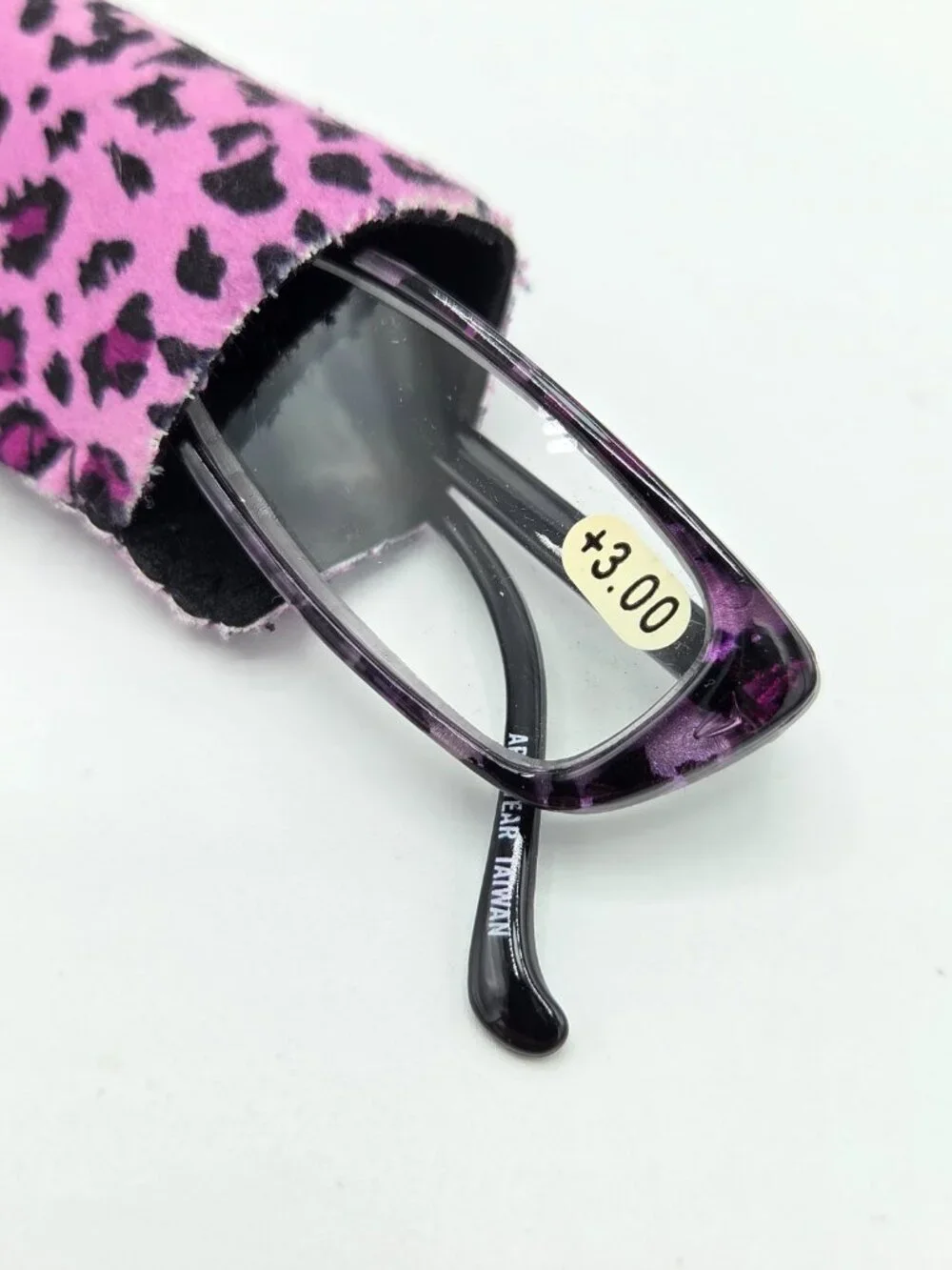 Reading Glasses with Matching Case - Purple Leopard Print